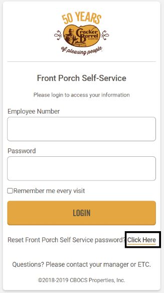 Cracker Barrel Employee Login